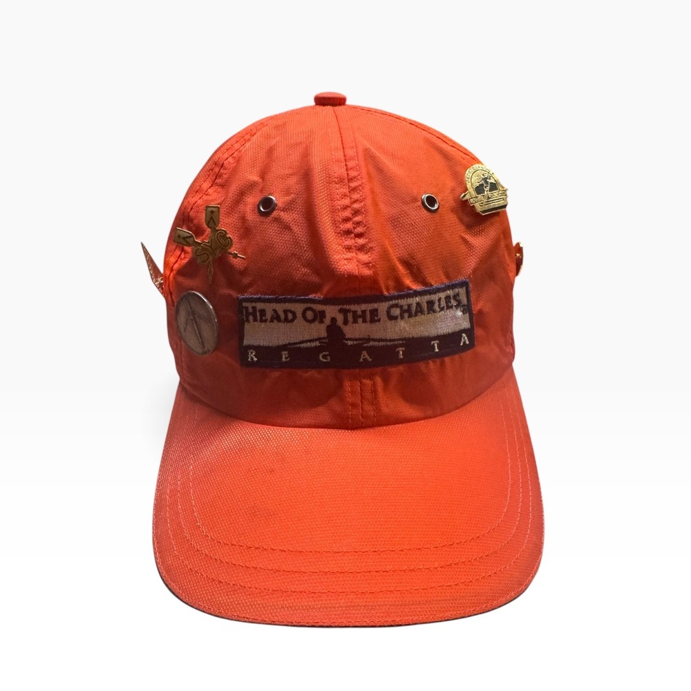 Gear For Sports Head Of The Charles Regatta Orange Nylon Hat Rowing Pins Mens